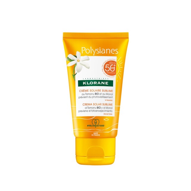 Klorane Polysianes Solar Sublime Cream SPF50+ 50ml (Αντηλιακή Κρέμα Προσώπου)