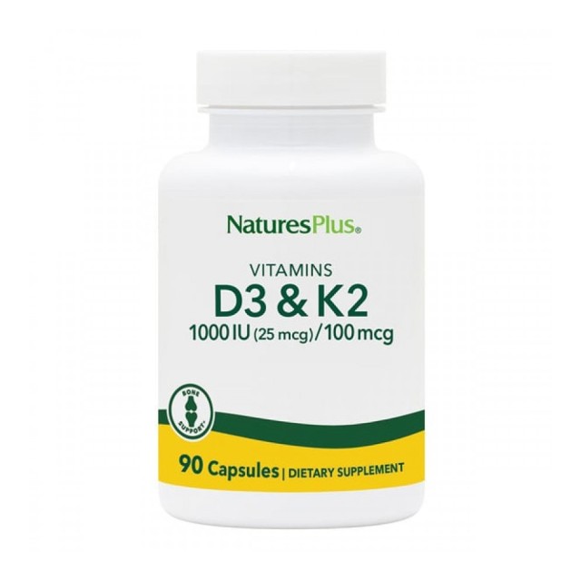 Natures Plus Vitamin D3 1000iu Vitamin K2 100mcg 90caps