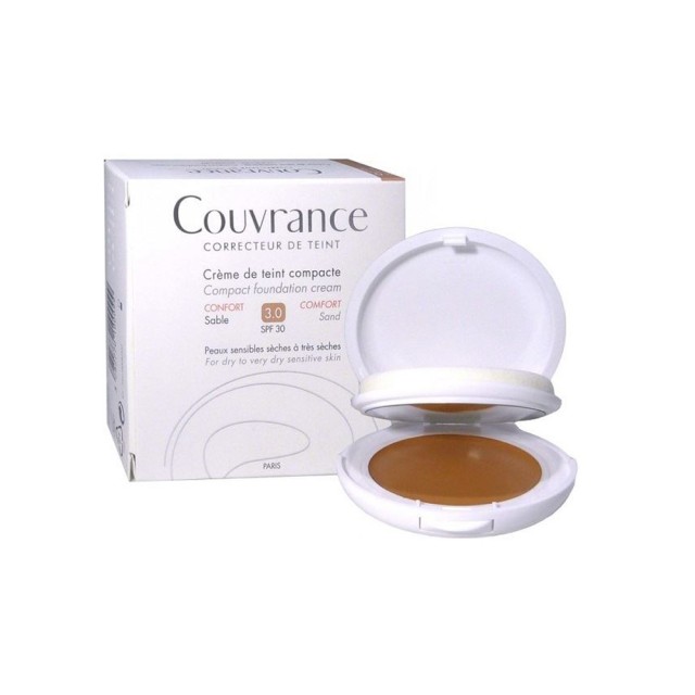 Avene Couvrance Correcteur De Teint Confort Nο3 Sable SPF30 10gr (Make Up σε Μορφή Κρέμας - Φυσική Απόχρωση)