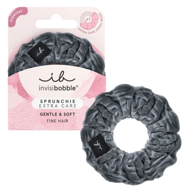 Invisibobble Sprunchie Original Extra Care Soft as Silk (Λαστιχάκι Μαλλιών με Ύφασμα Γκρι)