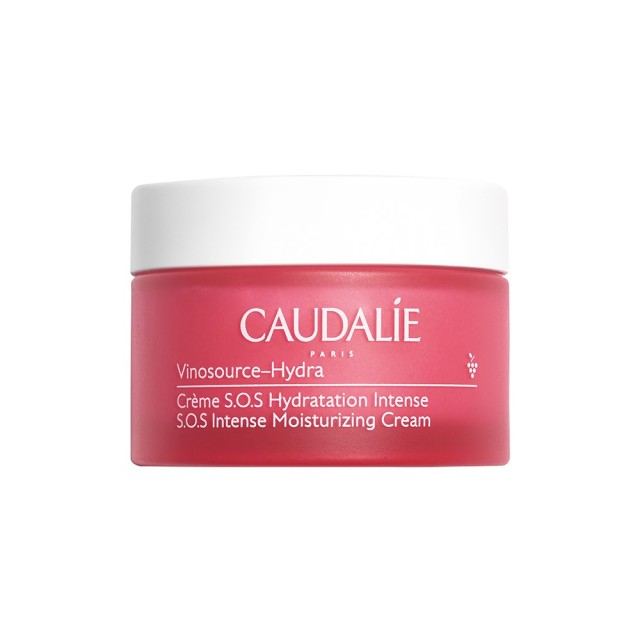 Caudalie Vinosource Hydra SOS Intense Moisturizing Cream 50ml (Ενυδατική Κρέμα Προσώπου για Κανονική/Ξηρή Επιδερμίδα)
