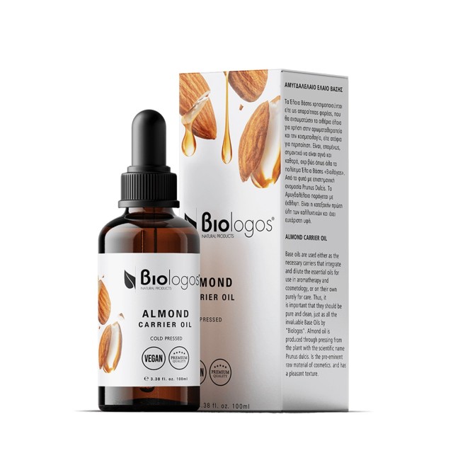 Biologos Almond Carrier Oil 100ml (Αμυγδαλέλαιο Έλαιο Βάσης)