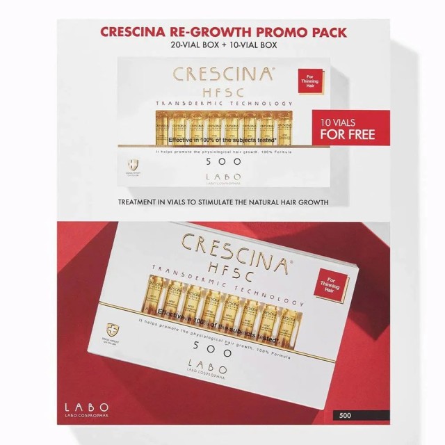 Crescina Transdermic HFSC Woman 500 20x3,5ml + ΔΩΡΟ 10x3,5ml (Αγωγή για Γυναίκες με Αραίωση Μαλλιών σε Μεσαίο Στάδιο)