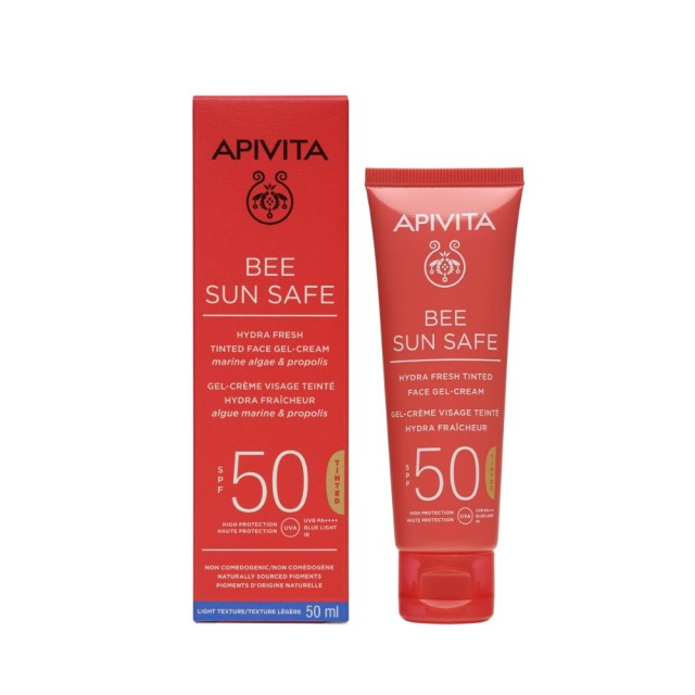 Apivita Bee Sun Safe Hydra Fresh Tinted Face Gel-Cream SPF50 50ml (Αντηλιακή Κρέμα Προσώπου Ελαφριάς