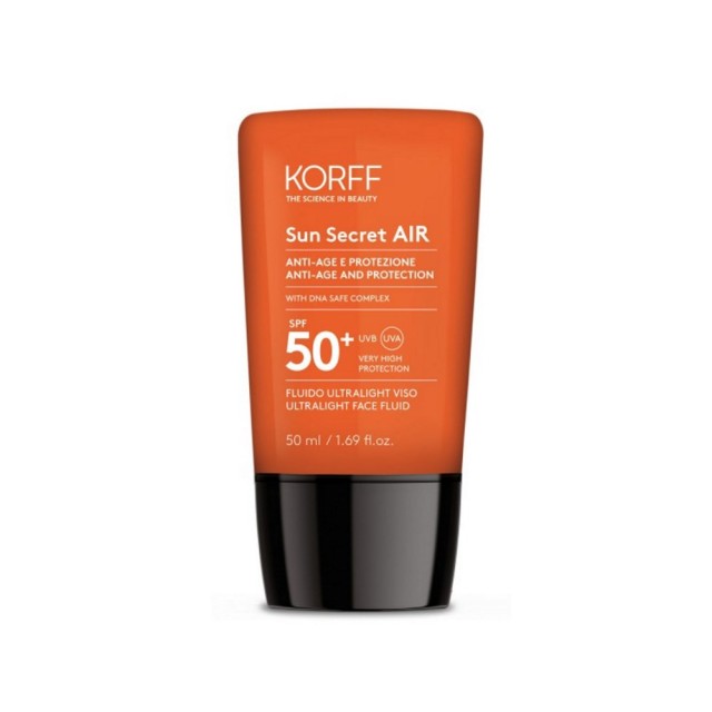 Korff Sun Secret Air Ultralight Face Fluid SPF50+ 50ml (Αντηλιακή Κρέμα Προσώπου Πολύ Υψηλής Προστασ