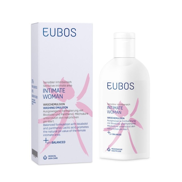 Eubos Intimate Woman Washing Emulsion 200ml (Ήπιο Yγρό Kαθαρισμού της Ευαίσθητης Περιοχής)
