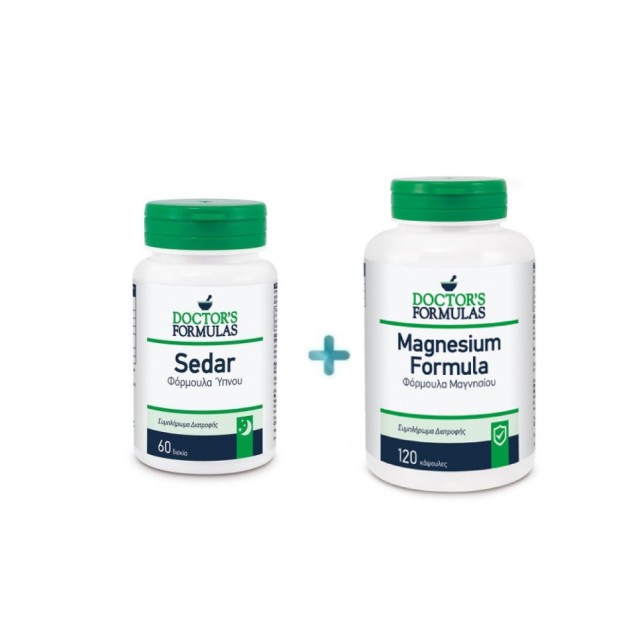 Doctors Formula SET Sedar 60tabs & Magnesium Formula 120caps (ΣΕΤ Συμπληρωμάτων Διατροφής για τον Ύπνο)