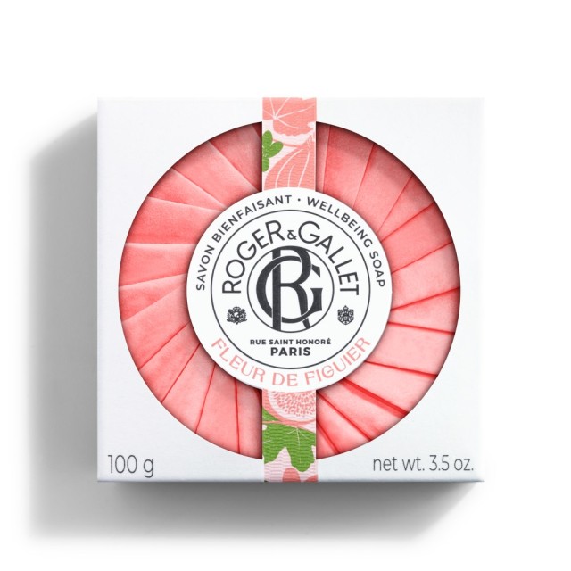 Roger & Gallet Fleur de Figuier Wellbeing Soap 100gr (Αναζωογονητικό Σαπούνι Σύκο - Musk - Γκρέιπφρο