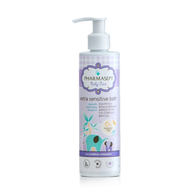Pharmasept Baby Care Extra Sensitive Bath 250ml (Εξαιρετικά Απαλό Βρεφικό Αφρόλουτρο για Σώμα & Μαλλιά)