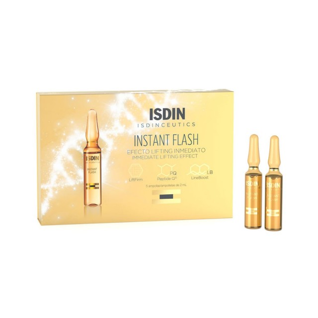Isdin Instant Flash 5x2ml (Ορός Προσώπου σε Αμπούλες για Άμεσο Εφέ Lifting)