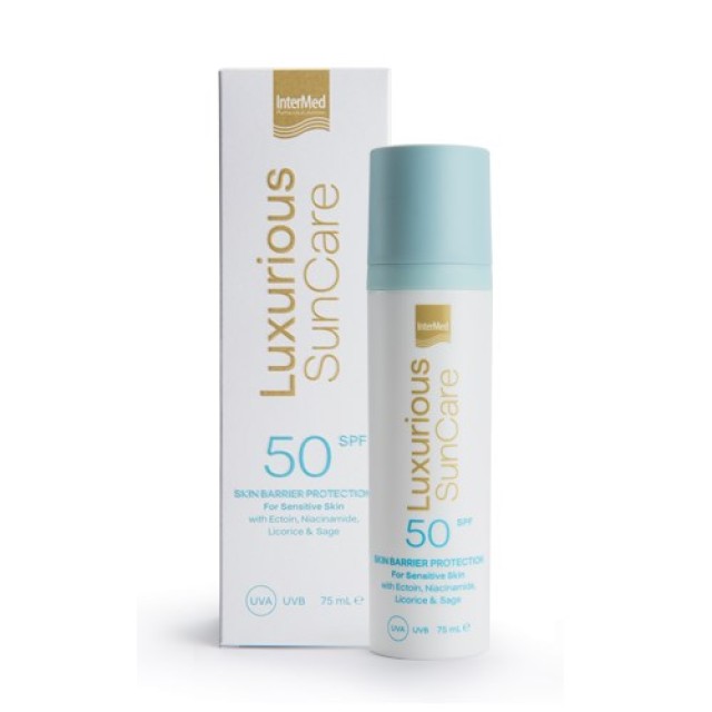 Intermed Luxurious Sun Care Skin Barrier Protection SPF50 75ml (Αντηλιακή Κρέμα Προσώπου για Ευαίσθητες Επιδερμίδες)