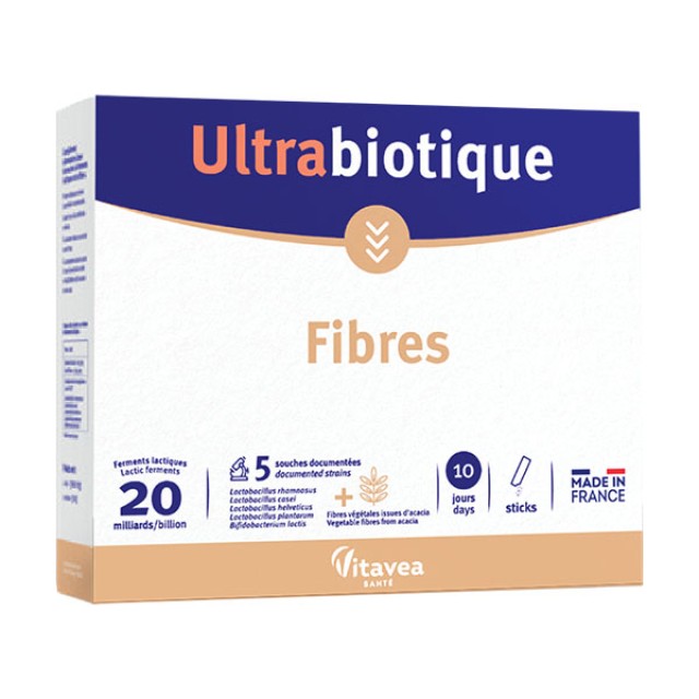 Vitavea Ultrabiotique Fibres 10 Days 10φακελίσκοι (Συμπλήρωμα Διατροφής με Προβιοτικά)
