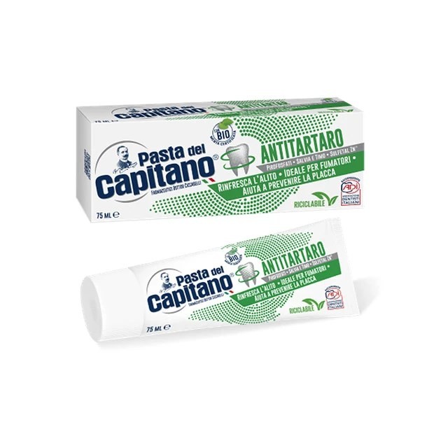 Pasta Del Capitano Antitartaro 75ml (Οδοντόκρεμα Κατά της Οδοντικής Πέτρας)