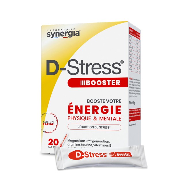 Synergia D-Stress Booster 20φακελάκια (Συμπλήρωμα Διατροφής για Ενέργεια & Διαχείριση του Στρες)