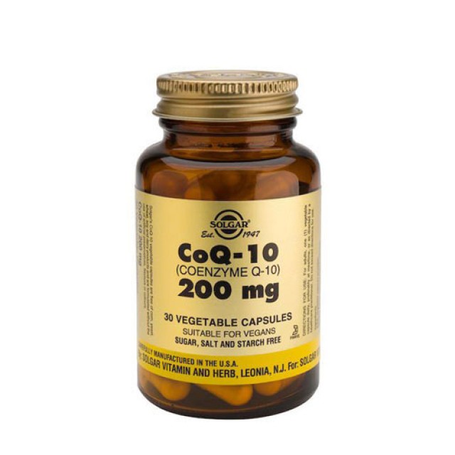 Solgar Coenzyme Q10 200mg 30 Vegetarian Caps (Συνένζυμο Q10)