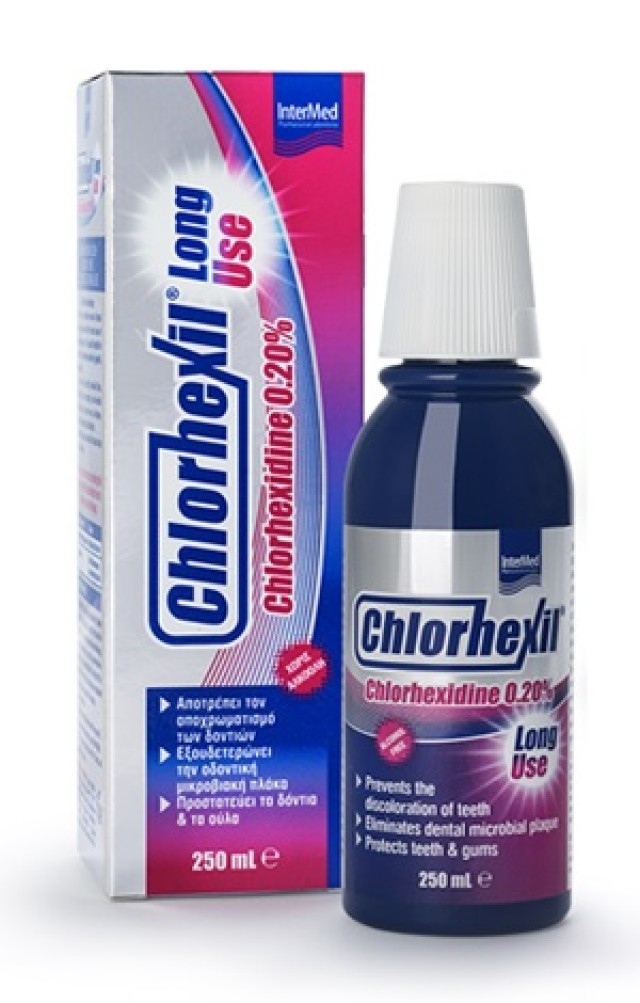 Chlorhexil 0,20% Long Use Mouthwash 250ml (Στοματικό Διάλυμα με Αντιμικροβιακή Προστασία)