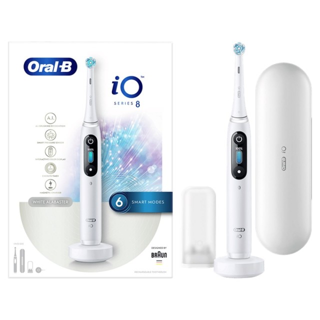 Oral-B iO Series 8 White Alabaster (Ηλεκτρική Οδοντόβουρτσα Άσπρη)