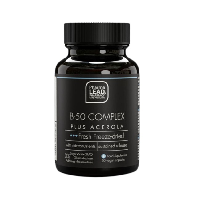 Pharmalead Black Range B-50 Complex Plus Acerola 30caps (Συμπλήρωμα Διατροφής για Πνευματική & Σωματική Απόδοση)