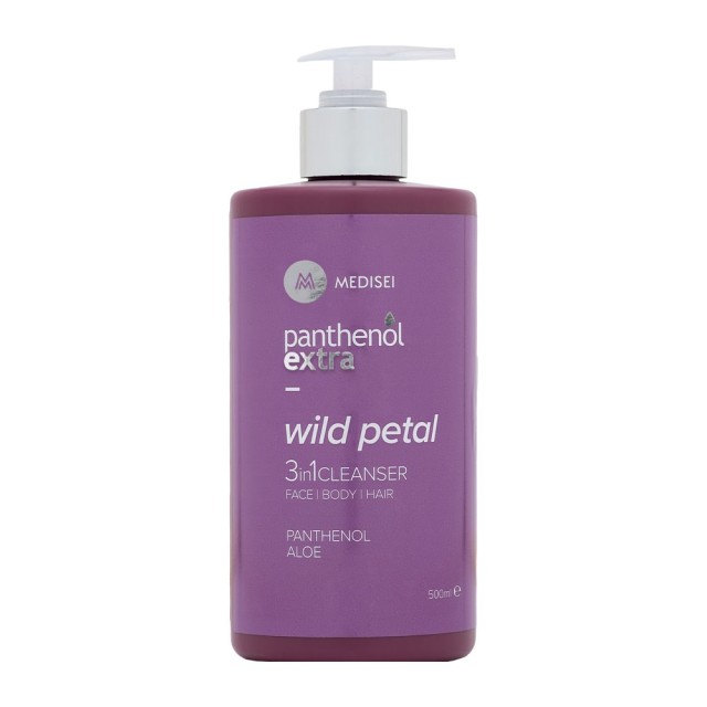 Panthenol Extra Wild Petal 3in1 Cleanser 500ml (3σε1 Καθαριστικό για Πρόσωπο, Σώμα & Μαλλιά)