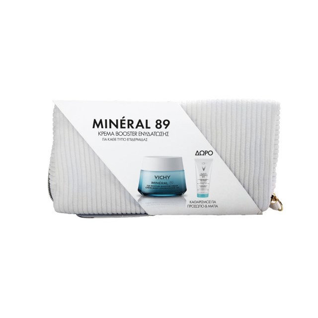 Vichy Xmas SET Mineral 89 72Hr Moisture Boosting Cream 50ml & ΔΩΡΟ Purete Thermale One Step Cleanser