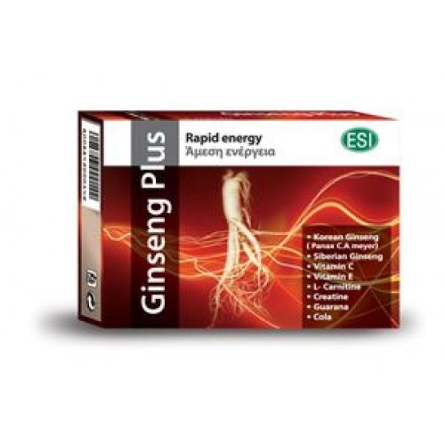 Esi Ginseng Rapid Energy 30caps (Συμπλήρωμα για την Αμεση Τόνωση του Οργανισμού)