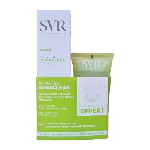 SVR SET Sebiaclear Active Gel 40ml & GIFT Sebiaclear Gel Moussant 55ml