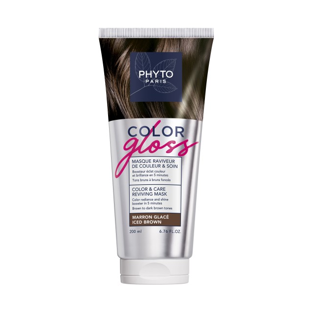Phyto Color Gloss Mask Iced Brown 200ml (Μάσκα Περιποίησης & Αναζωογόνησης Χρώματος – Ψυχρό Καστανό)