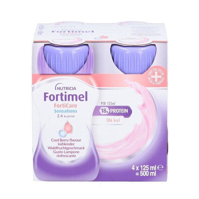 Nutricia Fortimel Forticare Sensations 2,4kcal Cool Berry 4x125ml