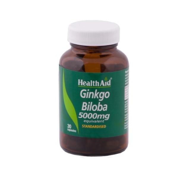 Health Aid Herbs Ginkgo Biloba Gb 5000 30cap (Μνήμη - Συγκέντρωση)