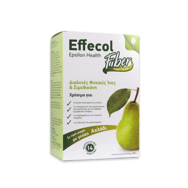 Epsilon Health Effecol Fiber 14x30ml (Διαλυτές Φυτικές Ίνες με Γεύση Αχλάδι για τη Σωστή Λειτουργία του Εντέρου)
