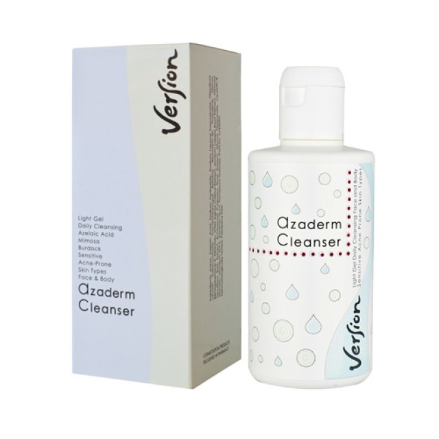 Version Azaderm Cleanser 200ml (Τζελ Καθαρισμού Προσώπου & Σώματος για Λιπαρό/με Τάση Ακμής Δέρμα)