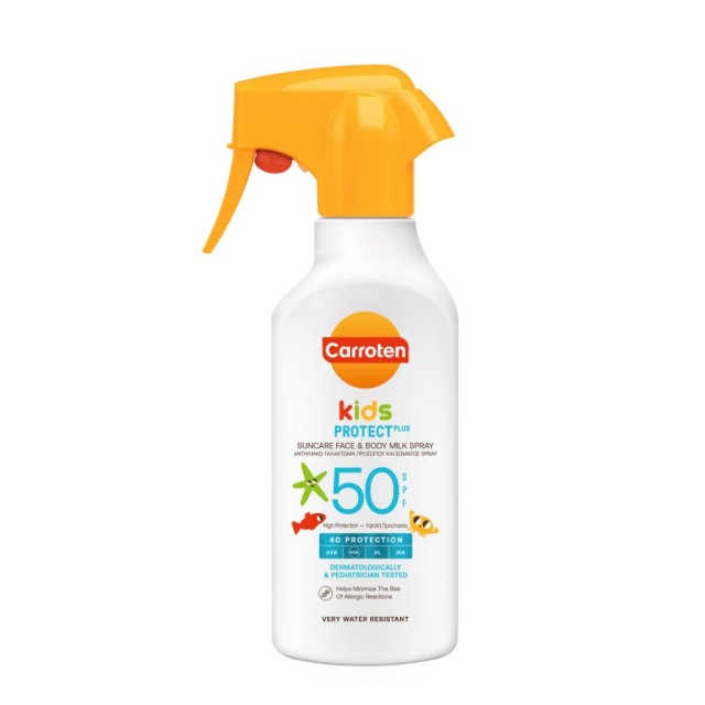 Carroten Kids Suncare Face & Body Milk Spray 4D Protection SPF50 270ml