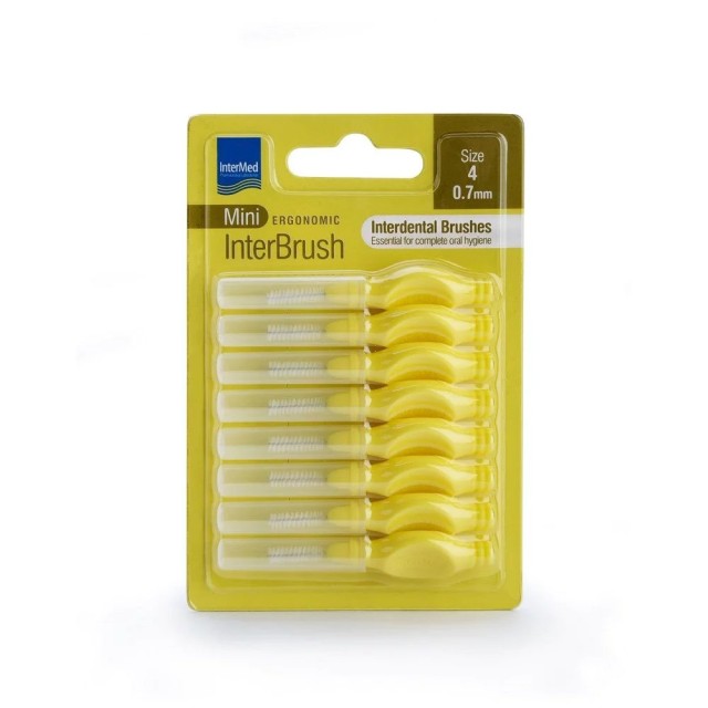 Intermed Mini Ergonomic Interbrush Size 4 - 0,7mm 8τεμ (Μεσοδόντια Βουρτσάκια Μέγεθος 4 - 0,7mm)