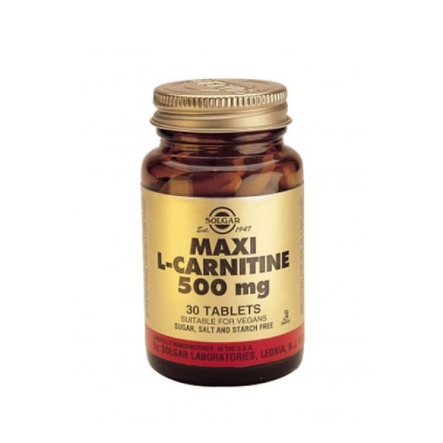 Solgar Maxi L Carnitine 500mg 30tabs