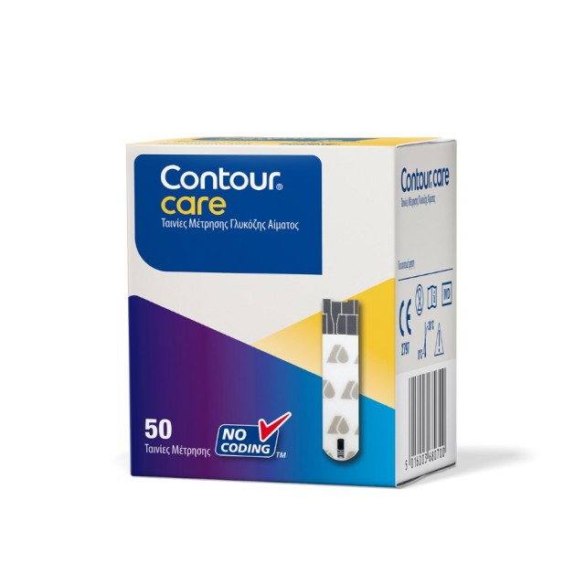 Ascensia Contour Care Strips 50τεμ (Ταινίες Μέτρησης Σακχάρου Αίματος)