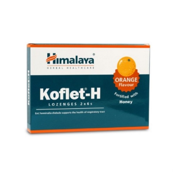 Himalaya Koflet H Lozenges Orange 12τεμ (Καραμέλες για το Λαιμό με Γεύση Πορτοκάλι)