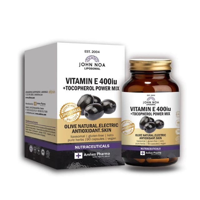 John Noa Liposomal Vitamin E 400iu & Tocopherol Power Mix 90caps (Συμπλήρωμα Διατροφής με Αντιοξειδωτική Δράση)