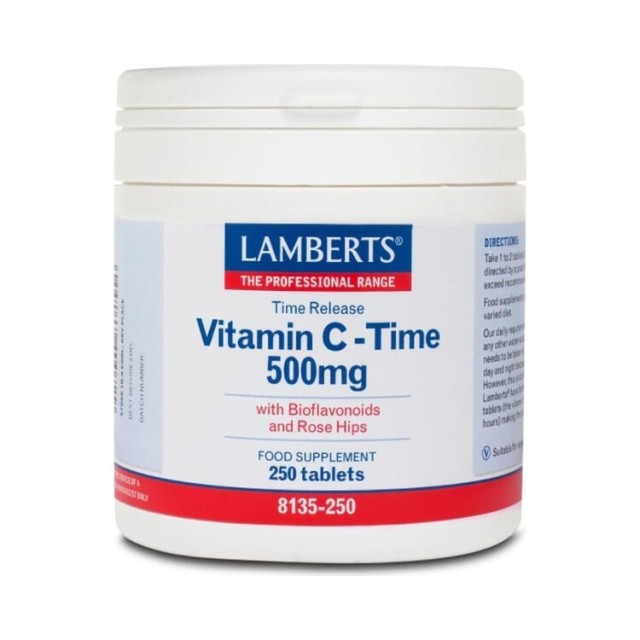 Lamberts C 500mg Time Release 250tabs (Βιταμίνη C των 500mg, Ελεγχόμενης Αποδέσμευσης)