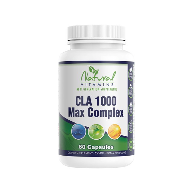 Natural Vitamins CLA 1000 Max Complex 60caps (Συμπλήρωμα Διατροφής για την Ενεργοποίηση του Μεταβολισμού)