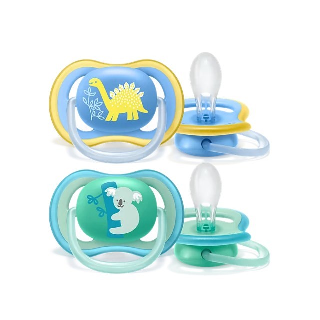 Avent Οrthodontics Silicone Pacifiers Ultra Air Boy SCF349/11 18m+ 2pcs