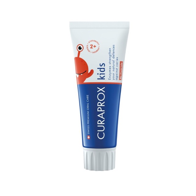 Curaprox Kids Toothpaste 60ml (Παιδική Οδοντόκρεμα Χωρίς Φθόριο με Γεύση Φράουλα 2 Ετών+)