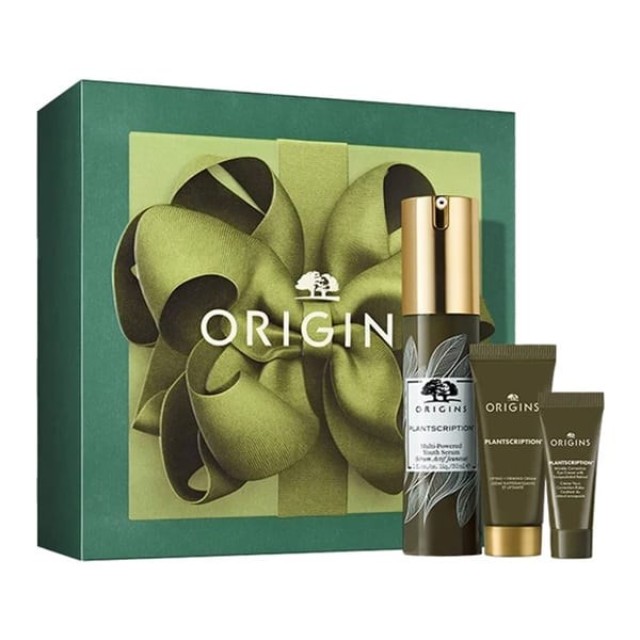 Origins Plantscription SET Multi-Powered Youth Serum 30ml & Lifting + Firming Cream 15ml & Wrinkle Correction Eye Cream 5ml