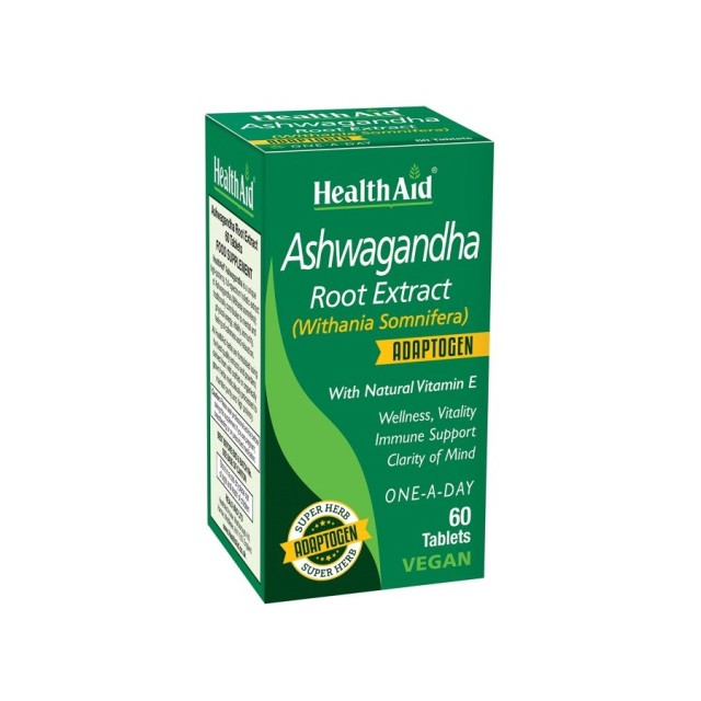 Health Aid Ashwagandha Root Extract 60tabs (Εκχύλισμα Ρίζας για Ηρεμία & Υποστήριξη του Ανοσοποιητικού)