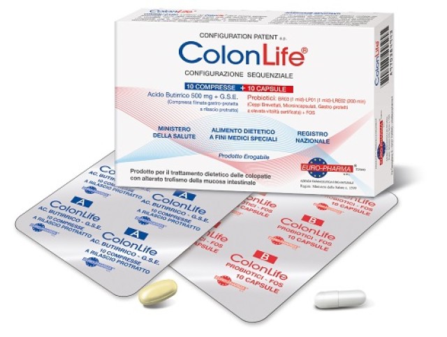 Bionat ColonLife 10tabs +10caps (Συμπλήρωμα Διατροφής με Βουτυρικό Οξύ & Προβιοτικά για Ευερέθιστο Έντερο) 
