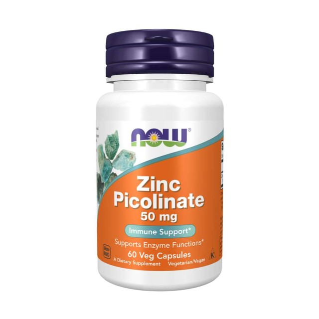 Now Foods  Zinc Picolinate 50mg 60 caps (Ψευδάργυρος σε Πικολινική Μορφή)