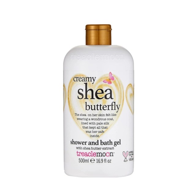 Treaclemoon Creamy Shea Butterfly Bath & Shower Gel 500ml (Κρεμώδες Αφρόλουτρο με Βούτυρο Καριτέ)