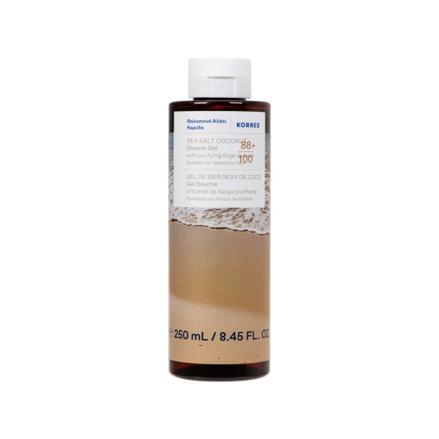 Korres Sea Salt Coconut Shower Gel 250ml (Αφρόλουτρο Θαλασσινό Αλάτι Καρύδα)