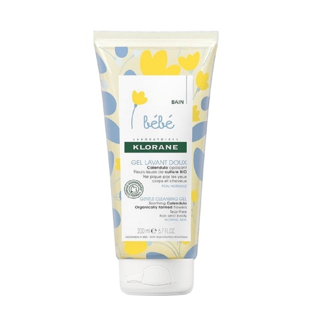 Klorane Bebe Gentle Cleansing Gel Calendula 200ml (Βρεφικό Απαλό Τζελ Καθαρισμού με Καλέντουλα)