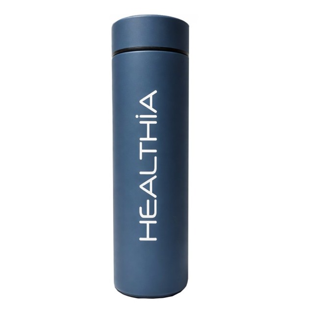 Healthia Stainless Steel Thermos Bottle 500ml (Ανοξείδωτο Μπουκάλι Θερμός με Θερμόμετρο)