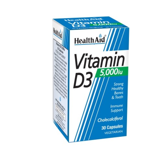 Health Aid Vitamin D3 5000IU 30tabs (Οστά - Δόντια - Ανοσοποιητικό)